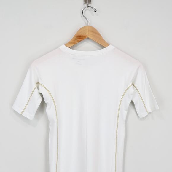 Universal Standard Echo Short Sleeve Contrast Stitch Top White 4XS 0/00 NWT - Picture 6 of 9